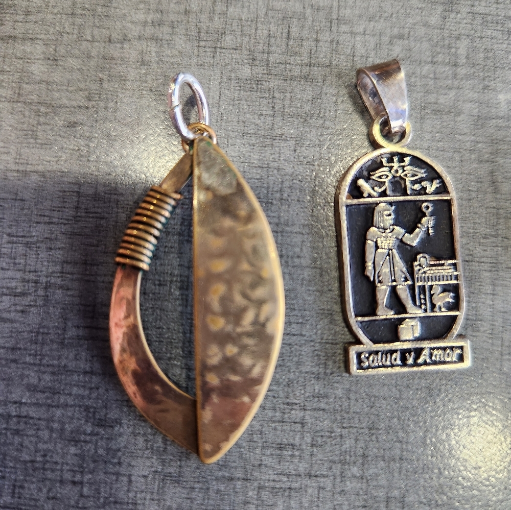 Lot of 3 sterling silver pendants - Picture 3 of 4